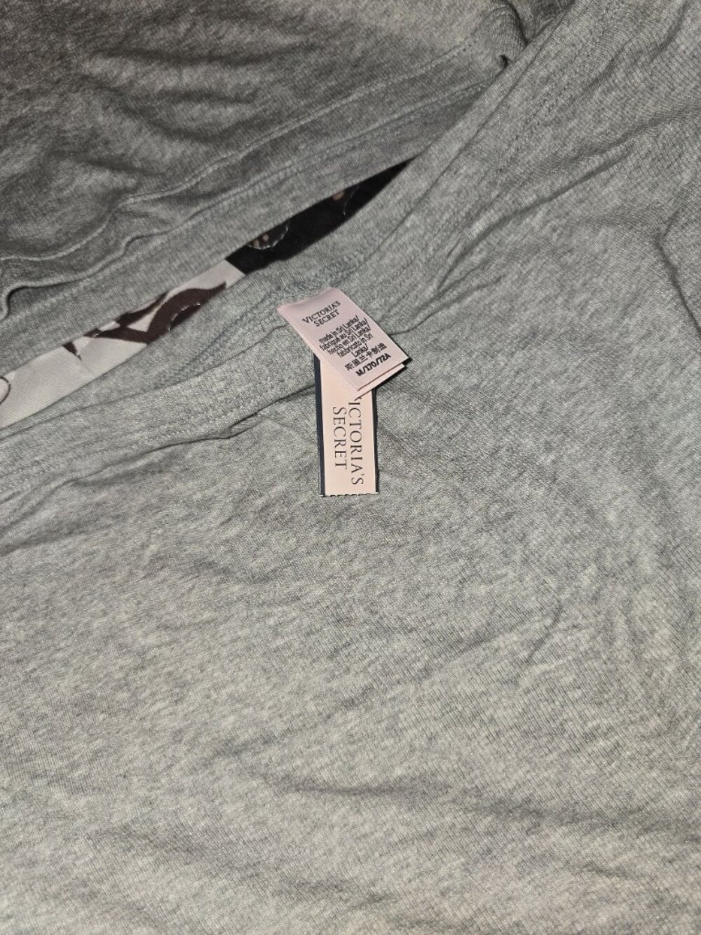 NWT Victorias Secret Gray Long-Sleeve Henley Romper Size M Soft Stretch Cotton - Picture 4 of 10